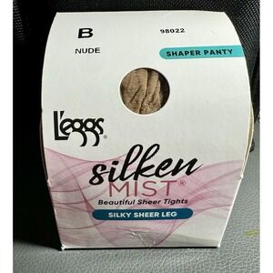 L'eggs Silken Mist Silky Sheer Leg Tights Shaper‎ Panty B Nude New Box
